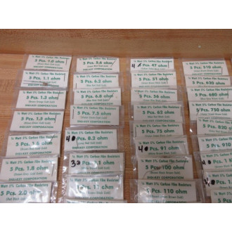 Digi-Key 1.0 OHM- 1.0 M OHM-14W-5 Film Resistors 10OHM10MOHM14W5 (Pack of 113)