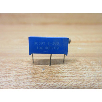Bourns 3009Y-1-100 Trimmer Potentiometer 3009Y1100 (Pack of 8) - New No Box