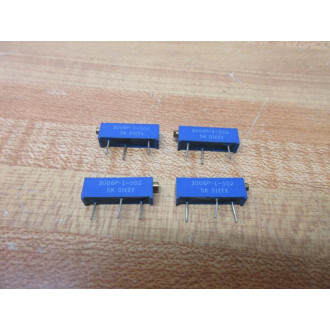 Bourns 3006P-1-502 Trimmer Potentiometer 3006P1502 (Pack of 4) - New No Box
