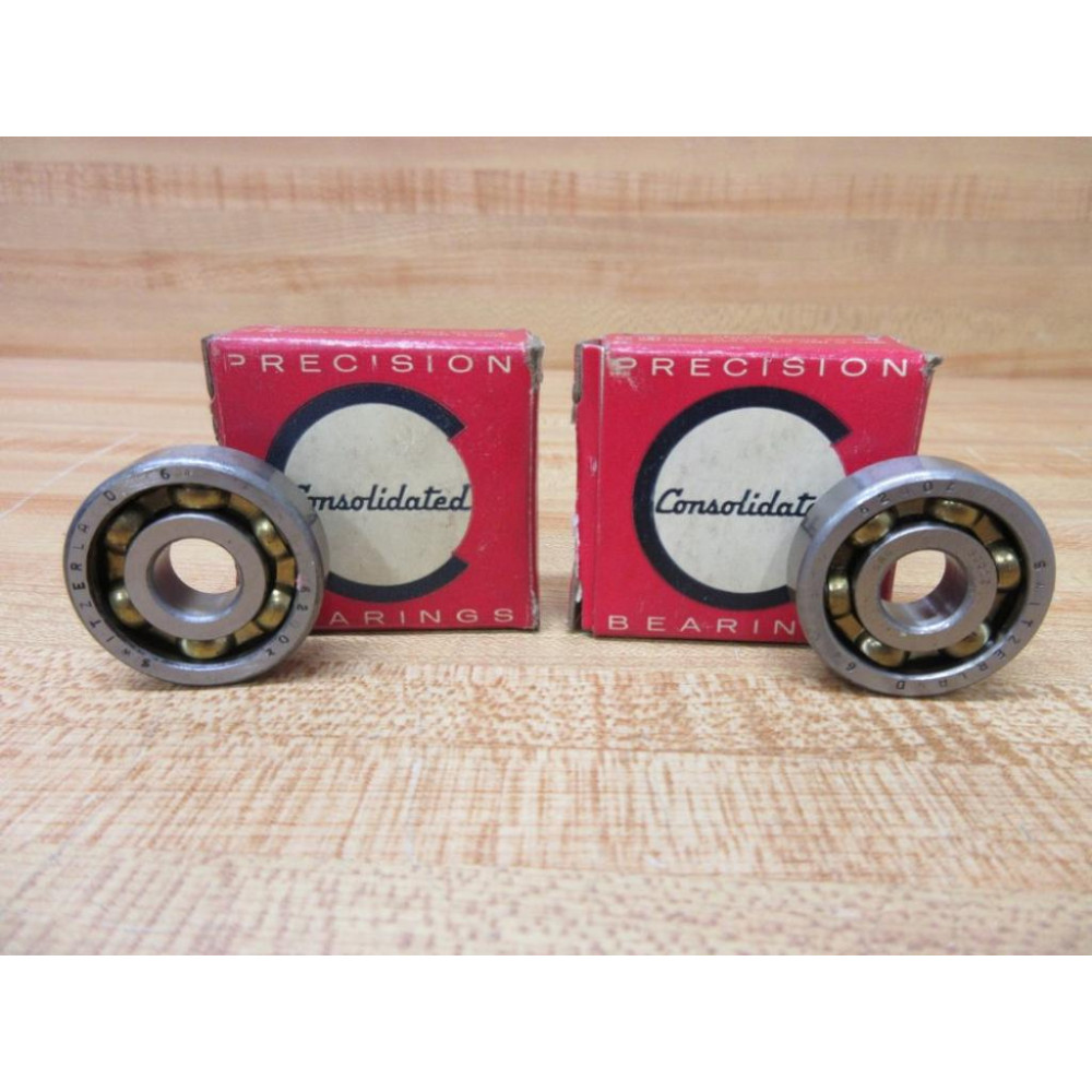 Consolidated Bearing 6200-Z Ball Bearing 6200Z (Pack of 2)