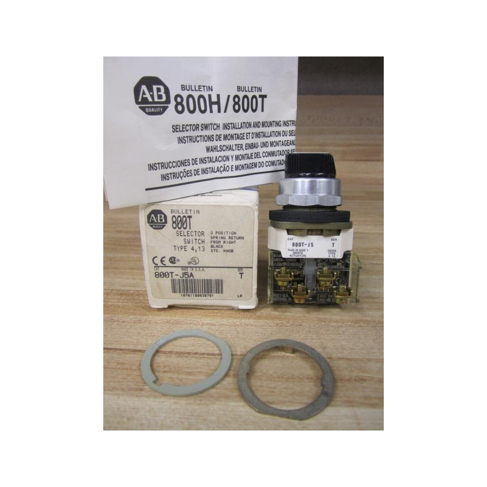 Allen Bradley 800T-J5A Selector Switch 800TJ5A