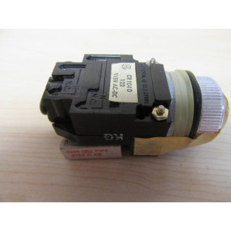 General Electric CR104D122 Push Button Switch WO Bulb
