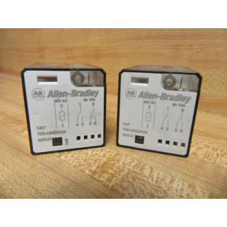 Allen Bradley 700-HA32A24 Relay 700HA32A24 Series D (Pack of 2) - Used