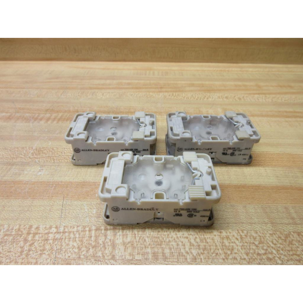 Allen Bradley 700-HN100 Relay Socket  700HN100 Series A (Pack of 3) - Used