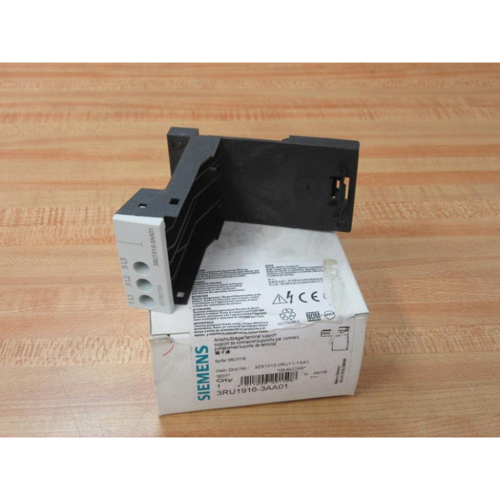 Siemens 3RU1916-3AA01 Relay Mounting Kit 3RU19163AA01