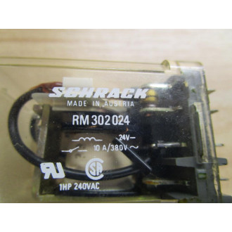Schrack RM 302024 Relay RM 302024-24VDC 10A380VAC (Pack of 5) - Used