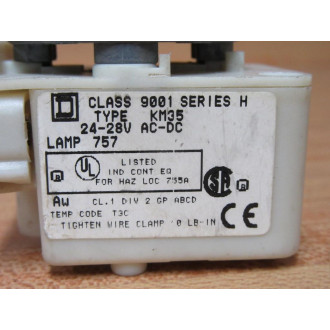 Square D 9001-KM35 Pilot Light Module 9001KM35 Amber Lens (Pack of 9) - Used