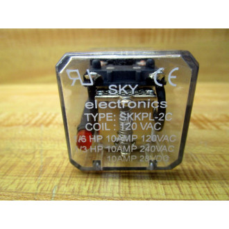 Sky Electronics SKKPL-2C Relay SKKPL-2C-120VAC 120VAC - New No Box