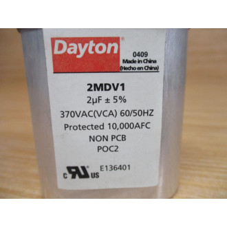 Dayton 2MDV1 Capacitor 2µF 370VAC - New No Box