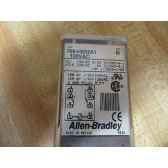 Allen Bradley 700-HB32A1-120VAC Relay 700-HB32A1-120V AC Series B - New No Box