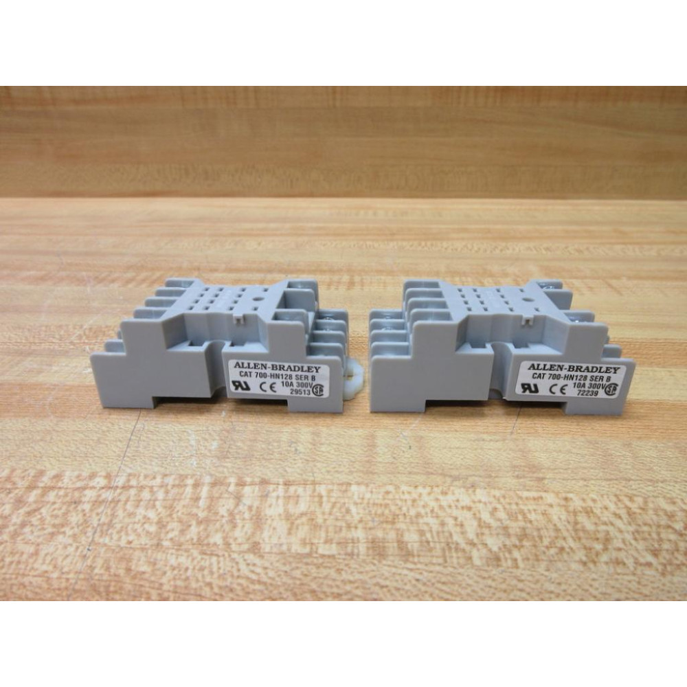Allen Bradley 700-HN128 Socket 700HN128 Gray Series B (Pack of 2) - Used