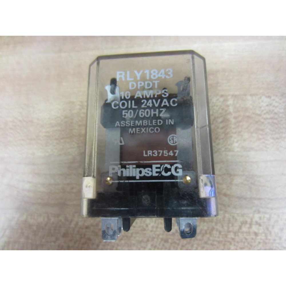 Philips RLY1843 24VAC Relay DPDT - New No Box