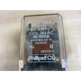 Philips RLY1843 24VAC Relay DPDT - New No Box