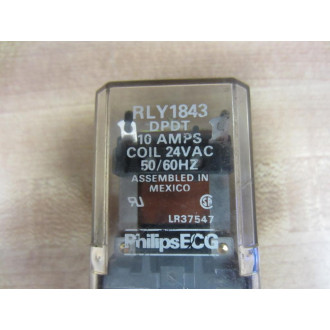 Philips RLY1843 24VAC Relay DPDT - New No Box
