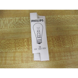 Philips S6 Miniature Light Bulb 6 Watt 120-130 V (Pack of 12)
