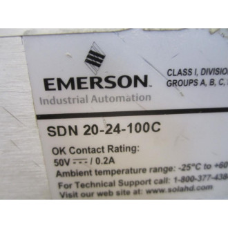Emerson SDN 20-24-100C Sola Power Supply SDN2024100C - Used