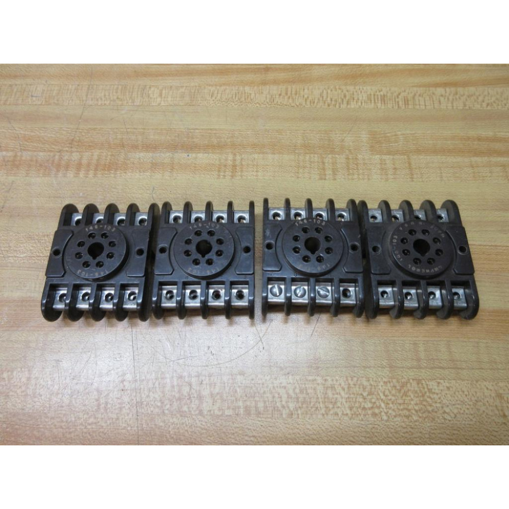 Amphenol 146-103 Relay Socket 146103 Brown WOut Screws (Pack of 4) - Used