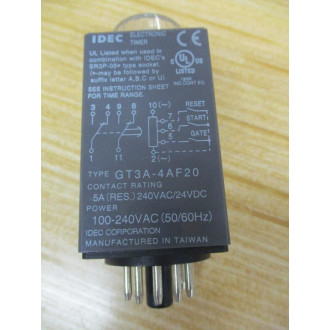 IDEC GT3A-4AF20 Electronic Timer GT3A4AF20 - New No Box