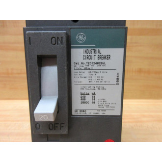 General Electric TED124020WL GE 20A Circuit Breaker - Used