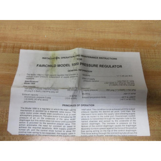 Fairchild 1033 Pressure Regulator