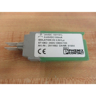 Phoenix Contact 29119692 Relay ST-OE2-24DC48DC100 - Used