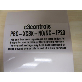 c3controls PBO-XCBK-NONC-IP20 Push Button Switch