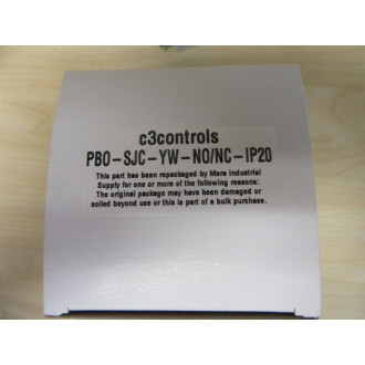 c3controls PBO-SJC-YW-NONC-IP20 Push Button Switch