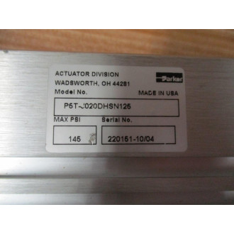 Parker P5T-J020DHSN125 Guided Cylinder P5TJ020DHSN125