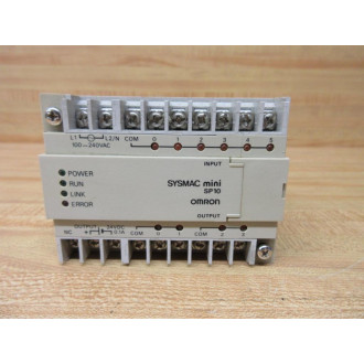 Omron SP10-DR-A Programmable Controller SP10DRA No Terminal Covers - Used