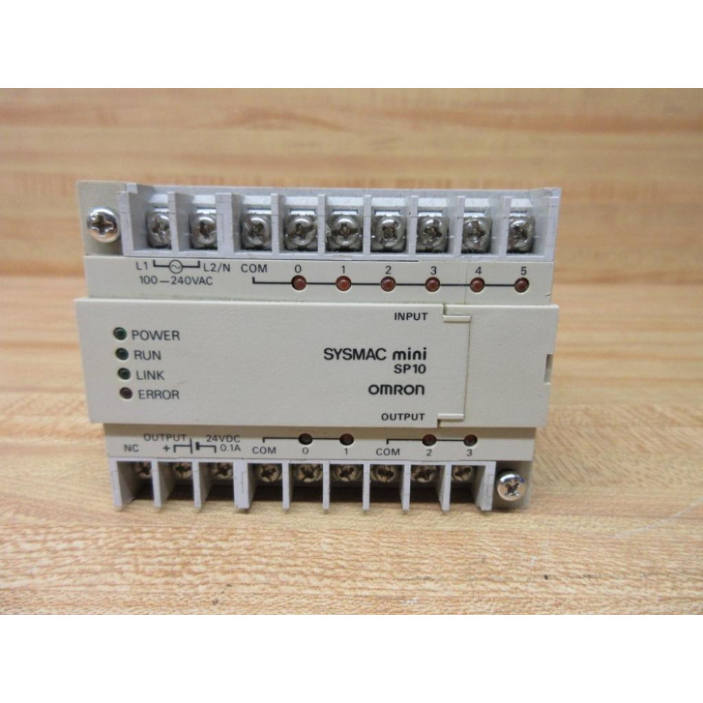 Omron SP10-DR-A Programmable Controller SP10DRA No Terminal Covers - Used