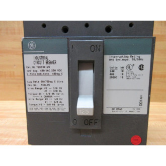 General Electric TED134125 Industrial Circuit Breaker - Used