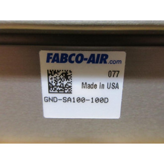 Fabco Air GND-SA100-100D Pneumatic Cylinder GNDSA100100D - New No Box