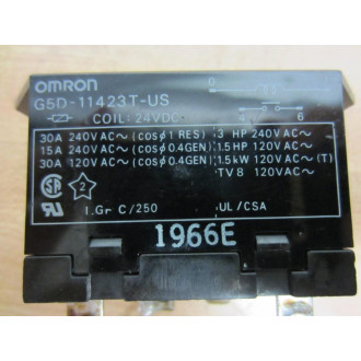 Omron G5D-11423T-US-24V DC Relay G5D-11423T-US-24VDC TV8 120VAC~ - Used