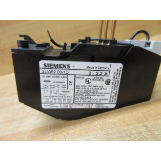 Siemens 3UA5-200-1D Overload Relay 3UA52001D 2-3,2A - Used