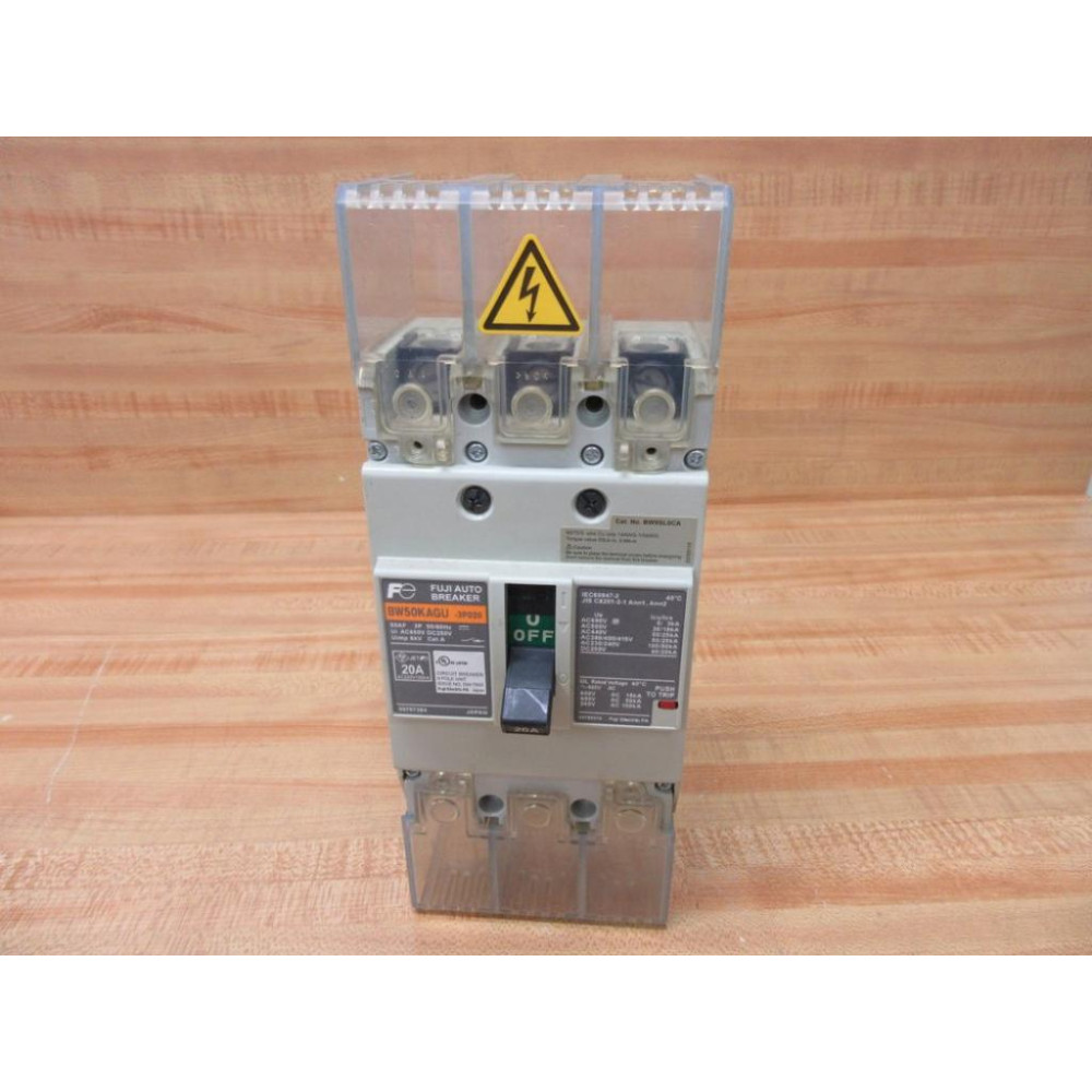 Fuji Electric BW50KAGU-3P020 Circuit Breaker BW50KAGU3P020 - Used