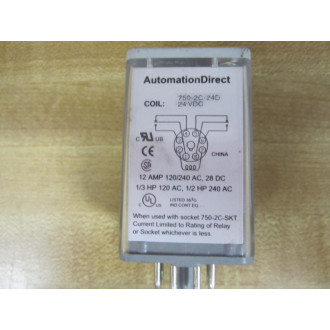 Automation Direct 750-2C-24D Relay 7502C24D WLed Indicator - New No Box