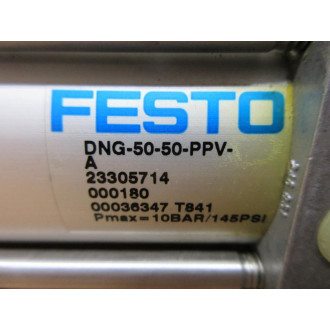 Festo DNG-50-50-PPV-A Pneumatic Cylinder DNG5050PPVA - New No Box