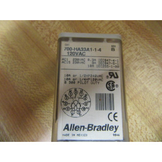 Allen Bradley 700-HA33A1-1-4-120V AC Relay 700-HA33A1-1-4-120VAC Series B - Used