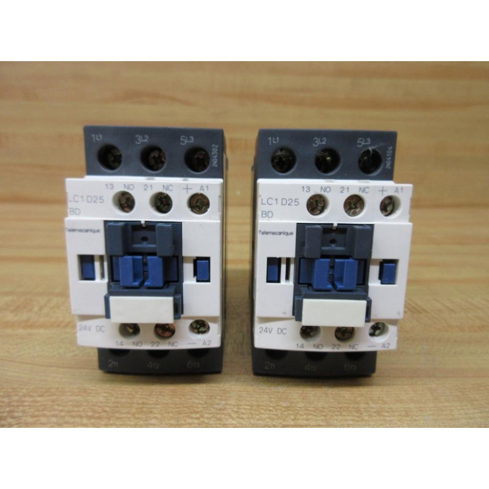 Telemecanique LC1-D25BD Schneider Contactor WO Cover (Pack of 2) - New No Box