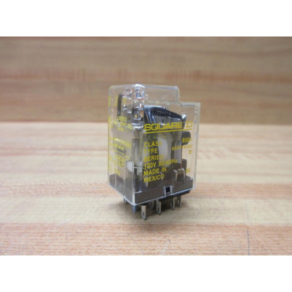 Square D 8501-RS4P14-V20 Relay 8501RS4P14V20 Series B - Used