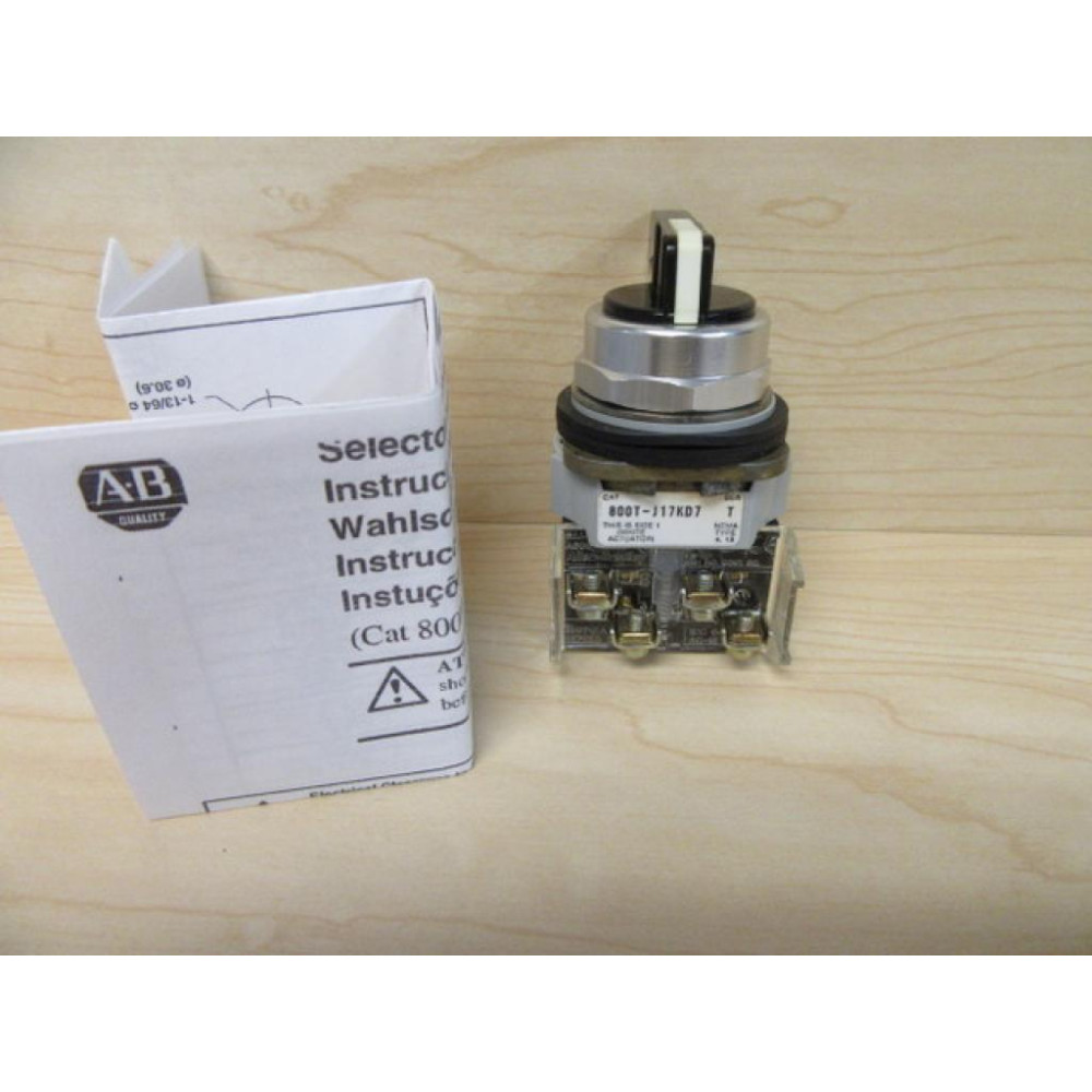 Allen Bradley 800T-J17KD7A Selector Switch - New No Box