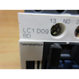 Telemecanique LC1-D09BD Schneider Contactor No Diode Slot-WO Cover - Used