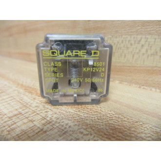 Square D 8501-KP12V24 Relay 8501KP12V24 Series D - Used