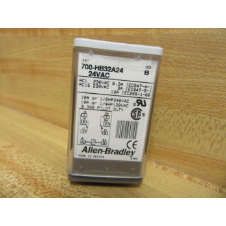 Allen Bradley 700-HB32A24-24V AC Relay 700-HB32A24-24VAC Series B - Used