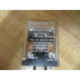 Magnecraft W388ACOX-9 Relay W388AC0X-9 15A 120VAC - Used