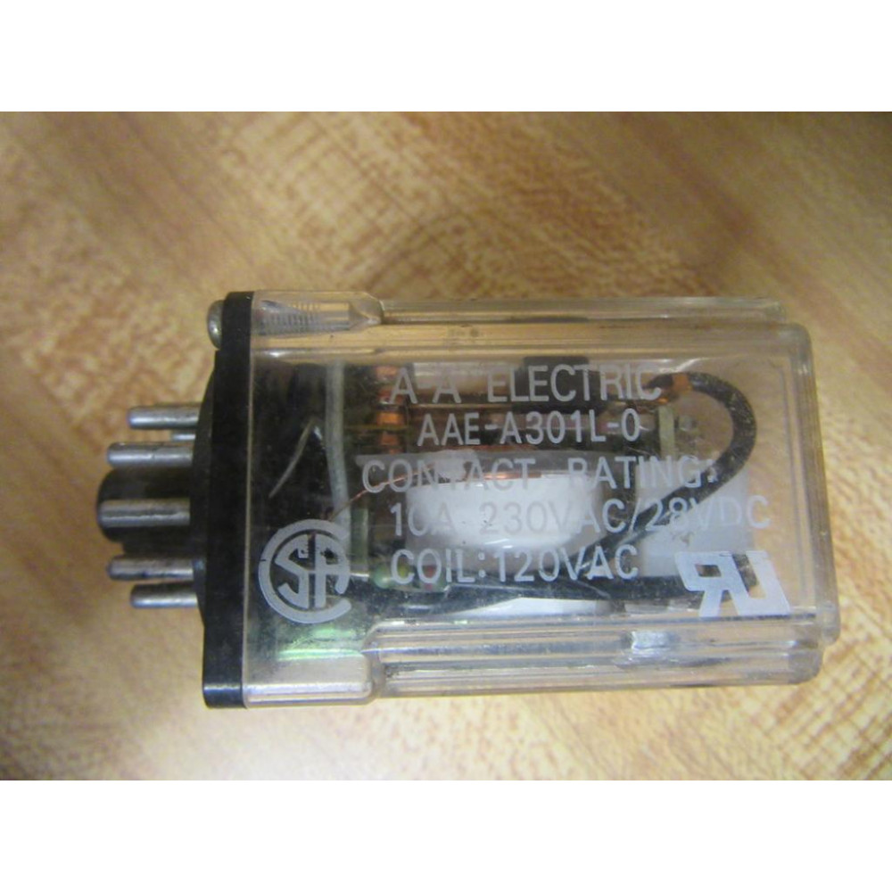A.A.Electric AAE-A301L-0 Relay AAEA301L0 WO Orange Button - Used