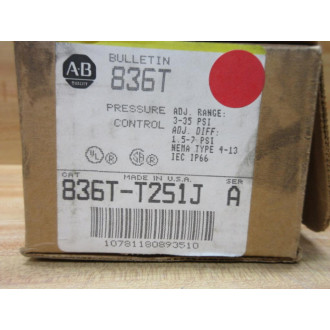 Allen Bradley 836T-T251J Pressure Control Series A WOut Bellows