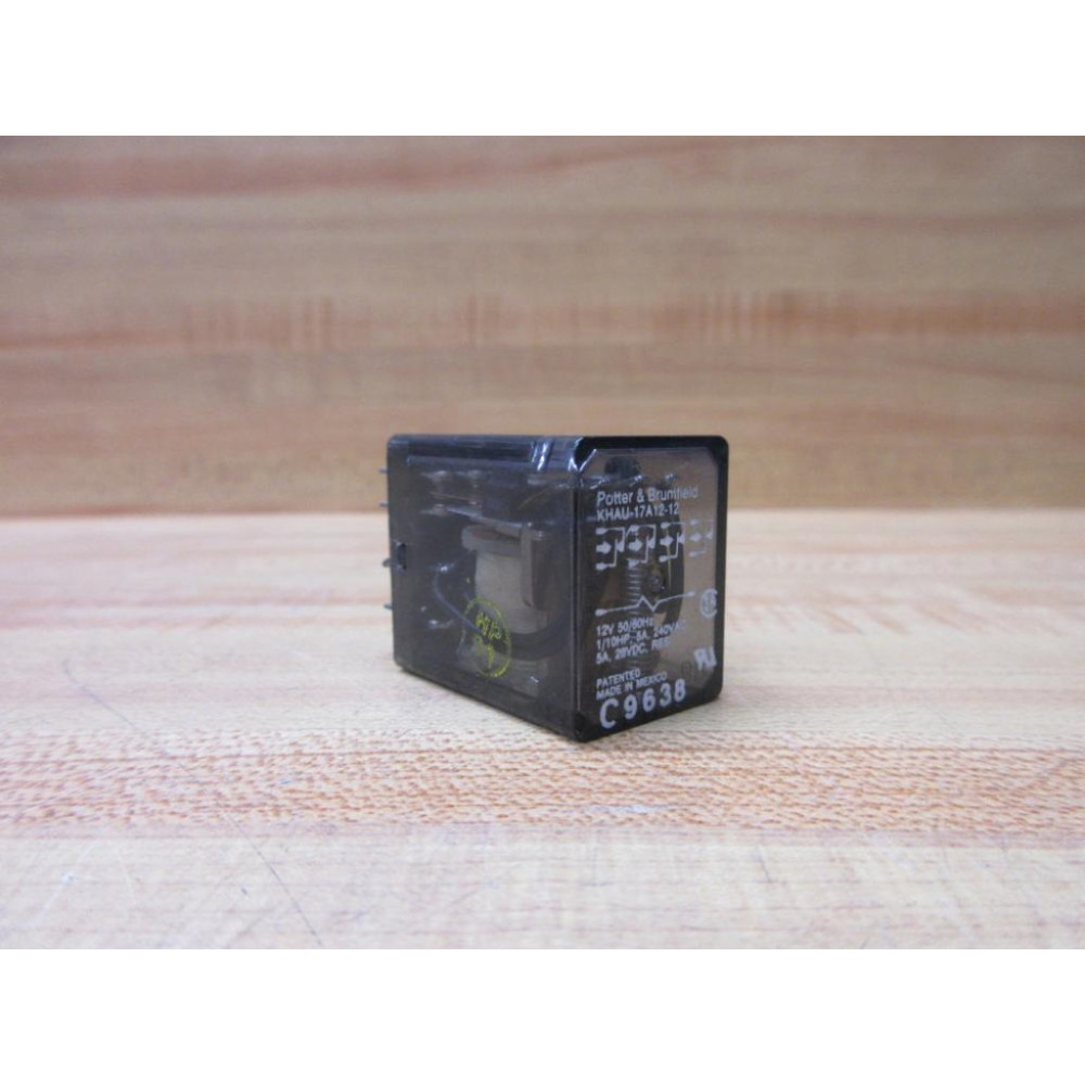 Potter & Brumfield KHAU-17A12-12V AC Relay KHAU-17A12-12VAC - Used