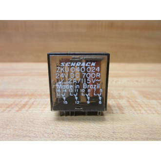 Schrack ZKU040024 Relay ZKUO40024 - Used