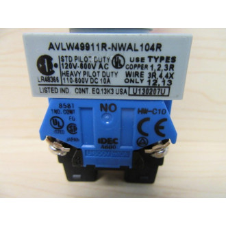 IDEC AVLW49911R-NWAL104R Push Pull Switch - New No Box